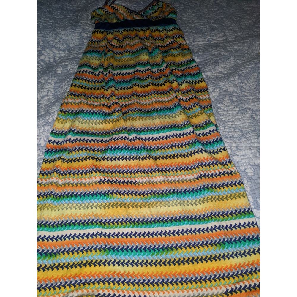 Me & Ko Girls Sz. 10/12 Striped Sleeveless Dress. Longer Style. Pretty